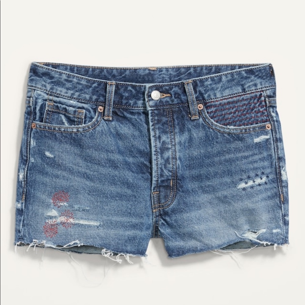 Old Navy O.G high rise shorts embroidered